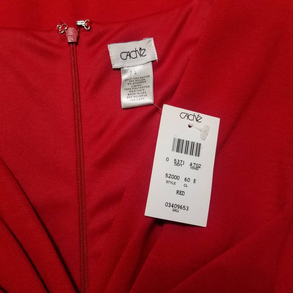 Cache Red Cocktail Dress NWT - Picture 3 of 3